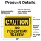Signmission No Pedestrian Traffic Caution Sign, Vinyl Decal, 10in W x 7in L, 2PK OS-2PACK-CS-D-710-L-19208 - alternate 4